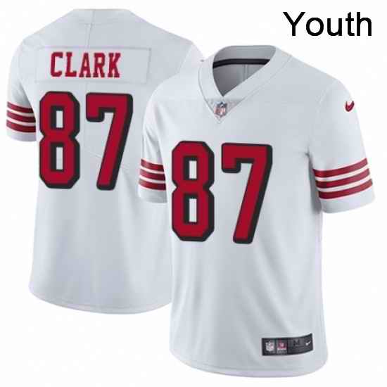 Youth Nike San Francisco 49ers 87 Dwight Clark Limited White Rush Vapor Untouchable NFL Jersey